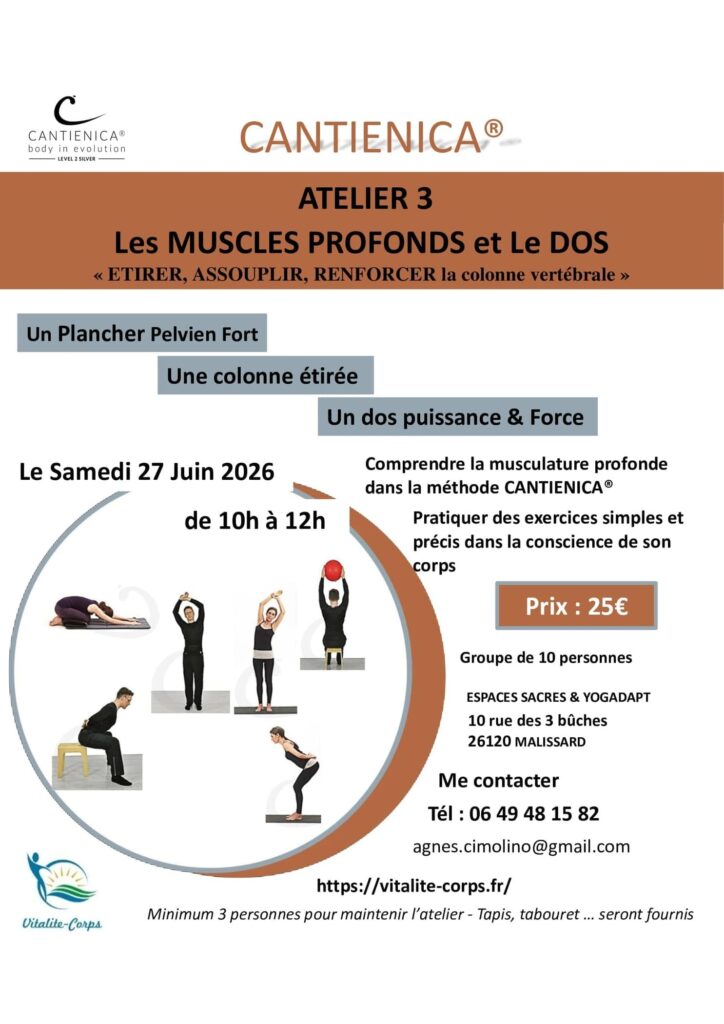 atelier dos muscles profonds yoga Malissard 27 juin